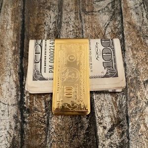 $100 gold plated Moneyclip & cardholder